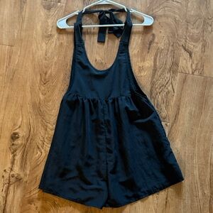 Black Halter Romper